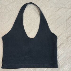 Elegant Black grey  Halter Top